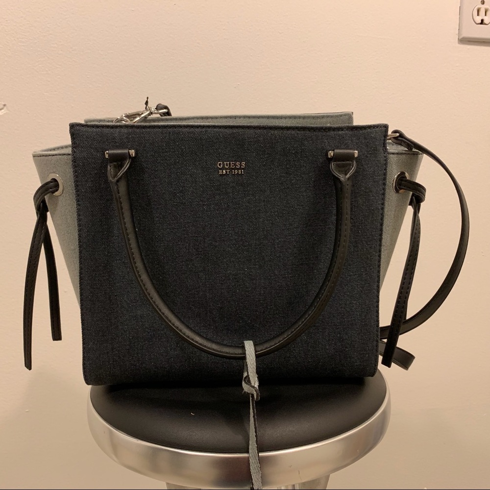 NWT GUESS DENIM HANDBAG